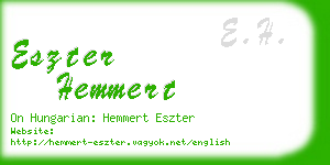 eszter hemmert business card